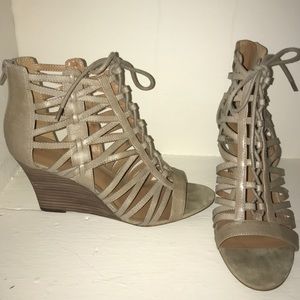 Nine West strap tie heels